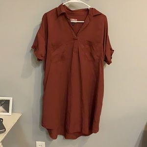 Universal Threads Maroon T-shirt Dress